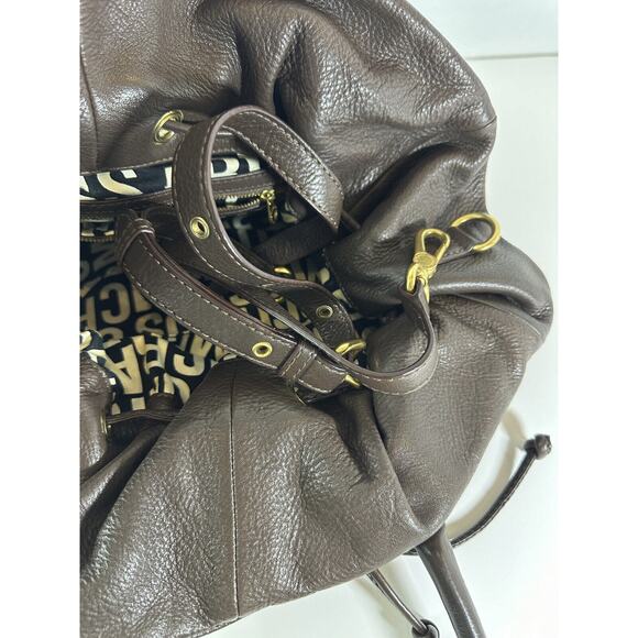 Marc by Marc Jacobs Classic Q Pebbled Leather Drawstring Satchel Bucket Bag - Picture 10 of 16